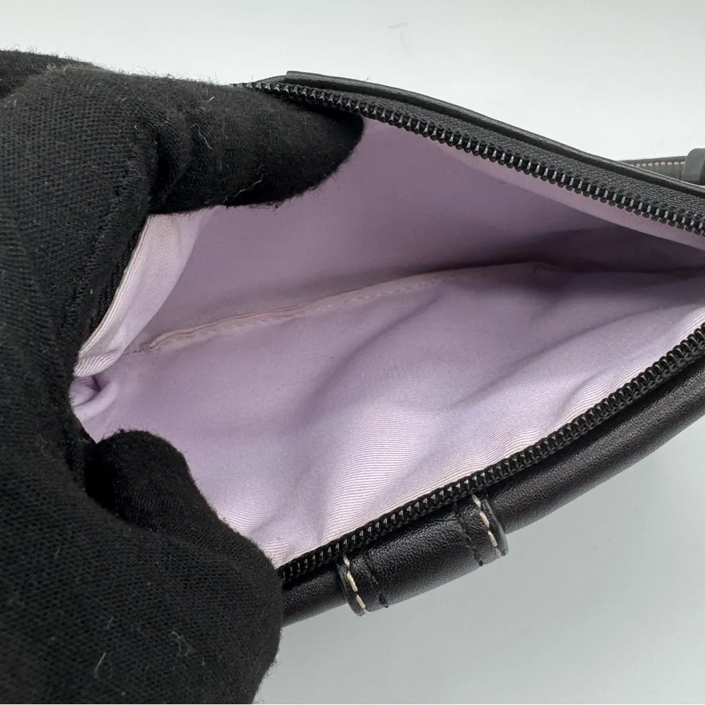 Coach Black SOHO Leather Wristlet with Buckle Detail | Very Good Condition - Picture 10 of 11